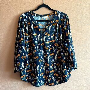 Wild Jasmine floral plus size women top 2XL